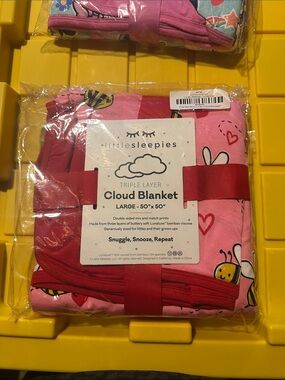 Little Sleepies Pink Bee Mine Cloud Blanket